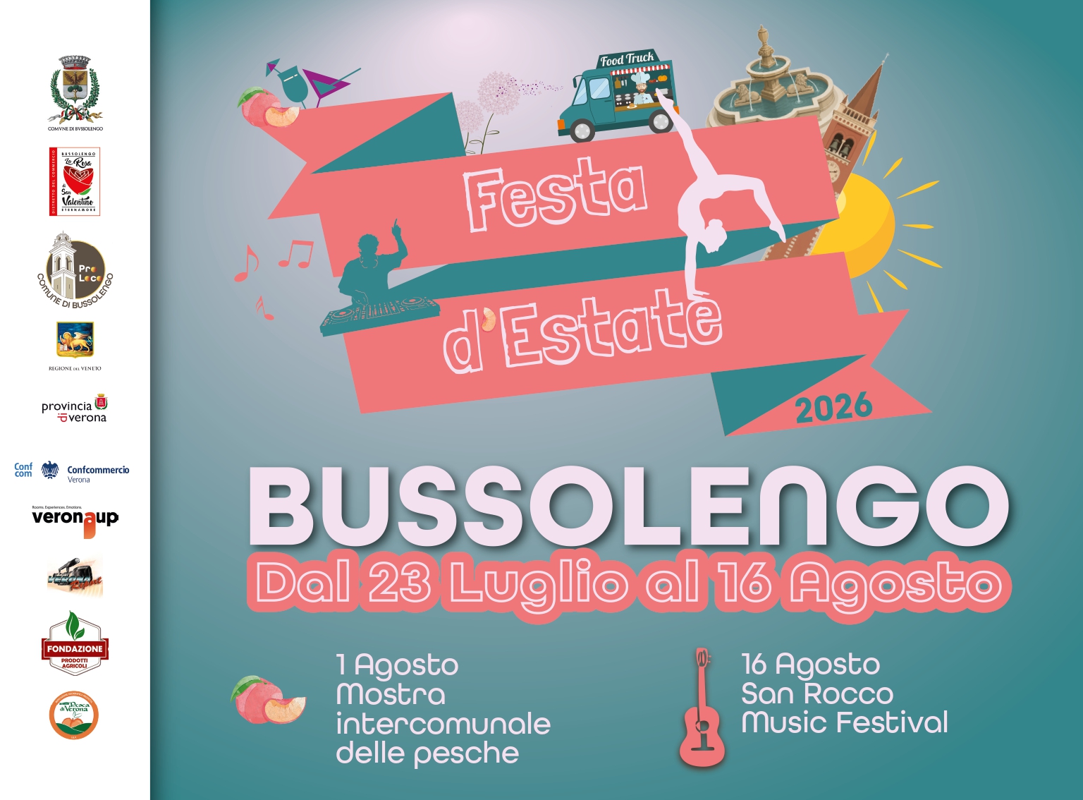 Bussolengo, la Festa d’estate dal 23 al 27 luglio tra musica, sapori e tradizioni.