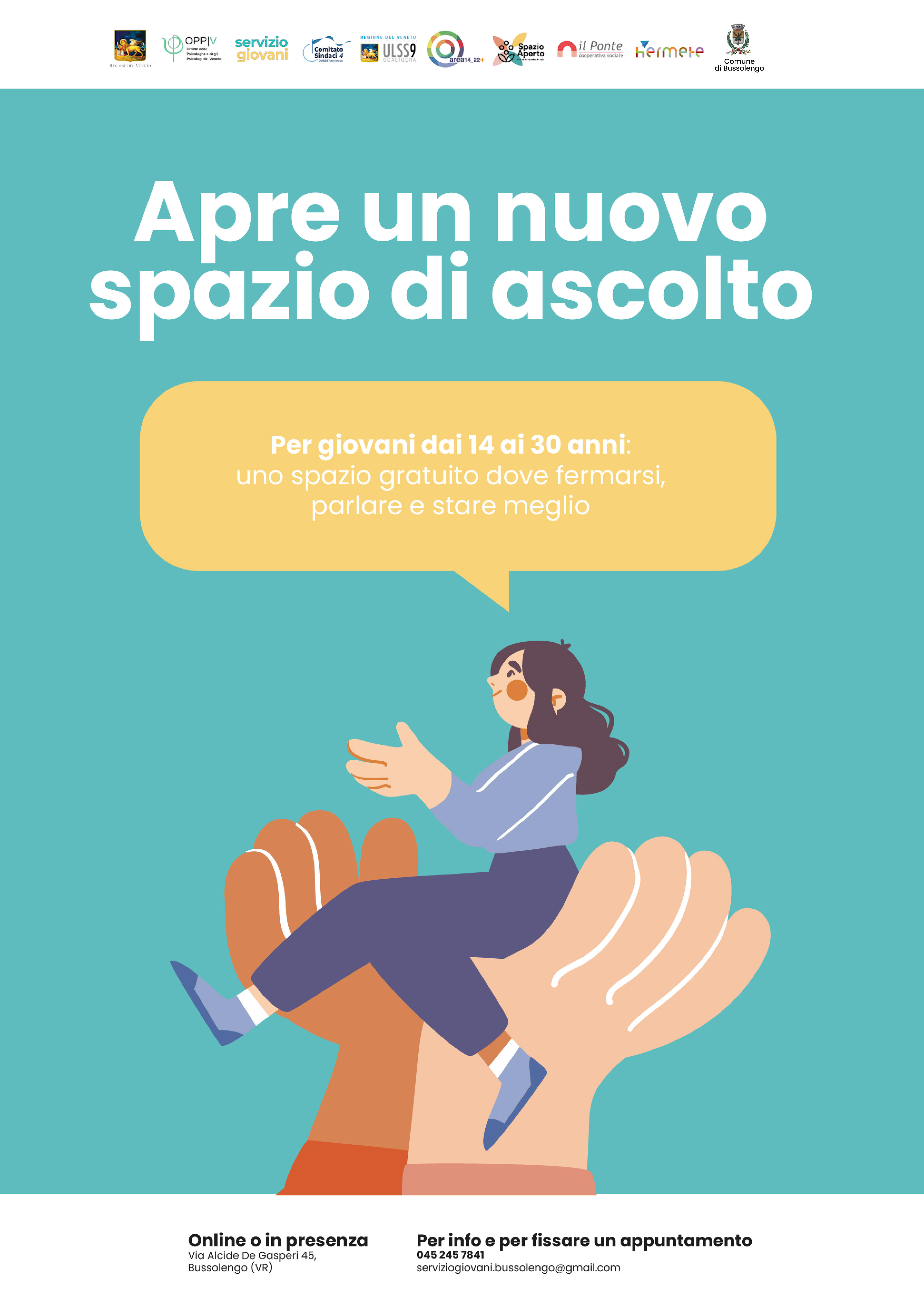 Bussolengo, al via il nuovo servizio giovani per il benessere psicologico